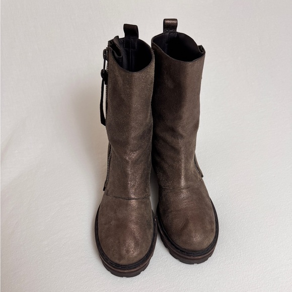 Henry Beguelin Italian Leather Ankle Boots Metallic Brown Bronze Size 37.5 (US7) - Picture 10 of 14